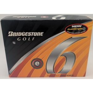 Bridgestone Golf Balls 12 Pack White e6‎ Straight Distance Dual Dimple NEW